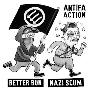 Better Run Nazi Scum Illustrazione di Grafica Nera