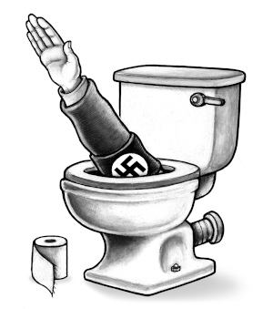 Nazi WC Deluxe Illustrazione di Grafica Nera