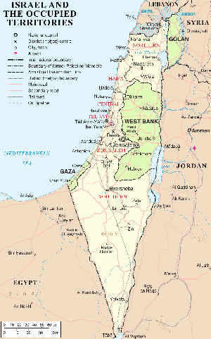 Mappa dei Territori Occupati da Israele